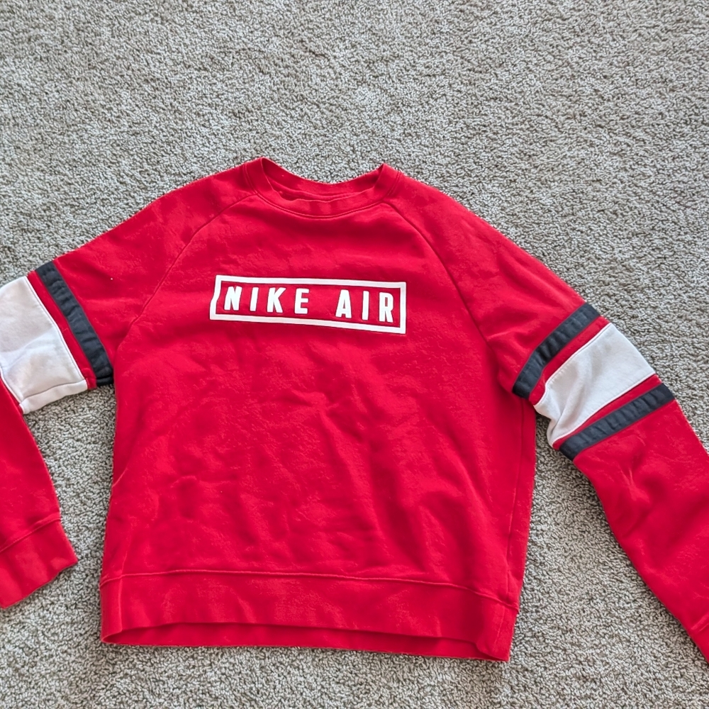 Nike Air Red Oversized Sweatshirt Size M